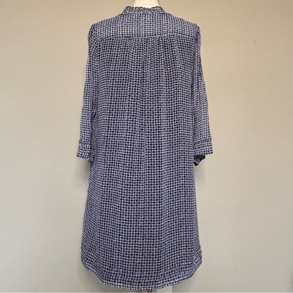 Diane Von Furstenberg DVF Silk Blue Layla Dress 3/4 Sleeve Mini Dress Ruffle, 2 - Picture 6 of 12